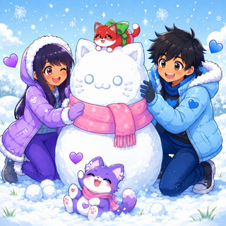 Ramiro And Aphmau Are Making Snowman Meemeows