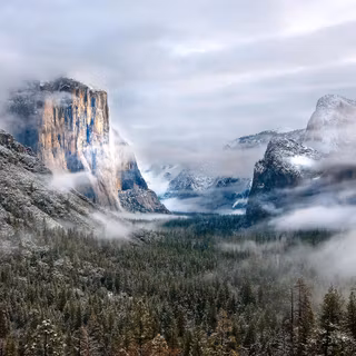 Tunnel View din Parcul Național Yosemite, California