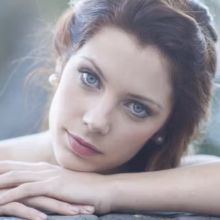 Stunning Brunette Model with Blue Eyes 