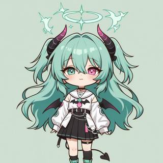 Chibi Anime Girl | Phone Wallpaper | Follow link in bio for full pack