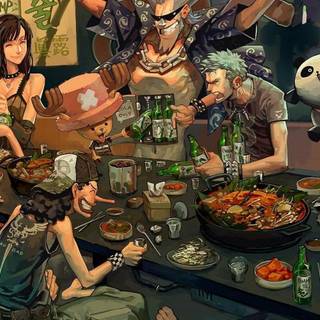  Robin Zoro  Franky CHopper  one piece wallpaper