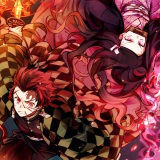 Nezuko and Tanjiro Demon Slaryer wallpaper 