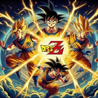 Goku and Goku ssj and Goku ssj2 goku