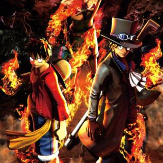 Ace Sabo Luffy wallpaper/Desktop iphone ps5 or ps4 one piece