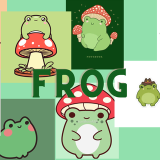 cute frog collage