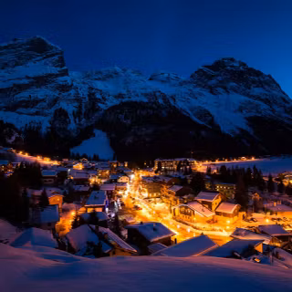 snowy village wallpaper #2