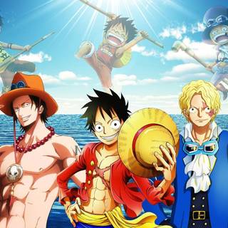 Ace Sabo Luffy wallpaper/Desktop iphone Pc  ps5 ps4
