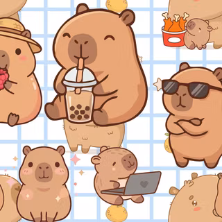 capybara fell the vibe 