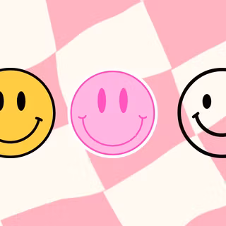pink smiley faces