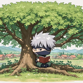 Kakashi | Naruto | Chibi | Cute | Desktop Wallpaper | Full Pack Link in Bio