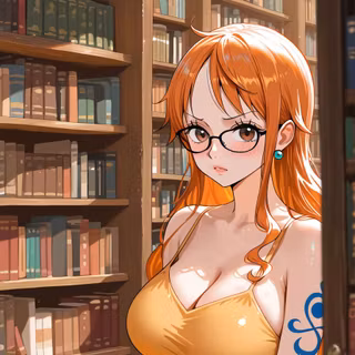 Nami | One Piece | library | Phone Wallpaper | Full HD pack link in bio