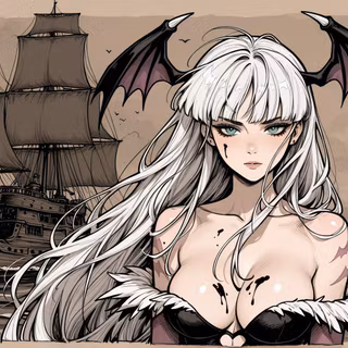 White Haired Succubus | Desktop Wallpaper | Full HD & 4K Pack link in bio