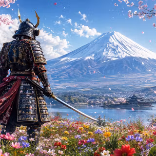 Samurai Warrior Japan Mountain Fuji, WALLPAPER HD