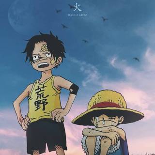 Ace and Luffy  one piece wallpaper