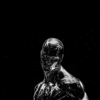 Silver Man With Insane Behaviour