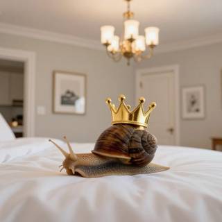 Shelly snail with crown 