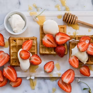 Morning Strawberry Waffle