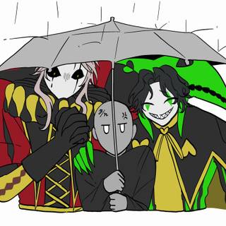 y/n: its a lil cramped in he- harlequin: stfu