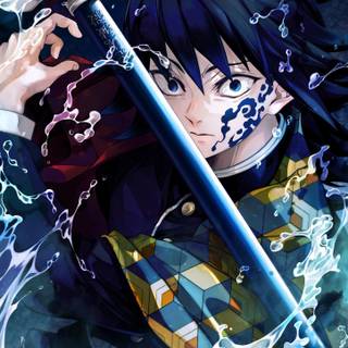 !Giyu Tomioka) water Hashira from  Demon Slayer  movie 