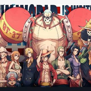 Luffy and Nami Robin Zoro Sanji  Franky CHopper BRook