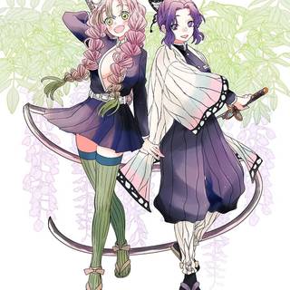 mitsun Kanroji and shinobu  