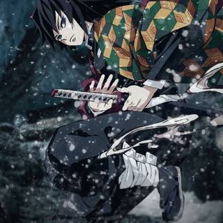 (Giyu Tomioka) the water Hashira from  Demon Slayer  wallpaper