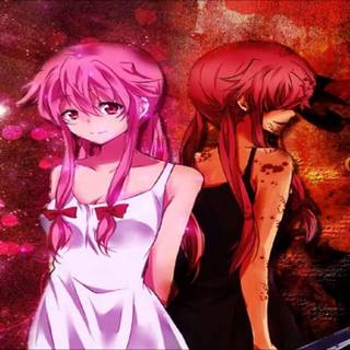 Future Diary Yuno and Gasai wallpaper