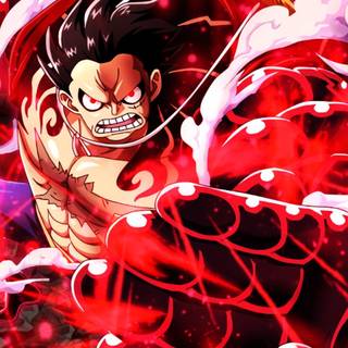 one piece (Luffy Gear 4) HD 4k wallpaper red black  and that's all
