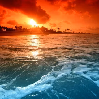 Ocean at dusk 