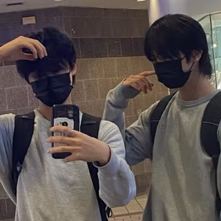 Stupid ass g4y friend (right)