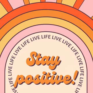 stay positive rainbow