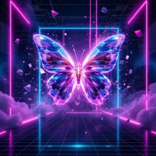 neon butterfly