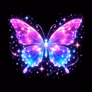neon butterfly