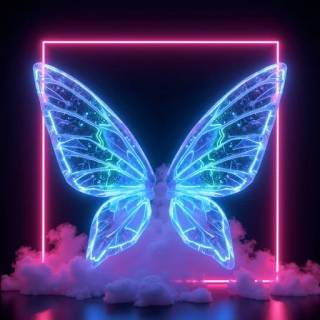 neon butterfly