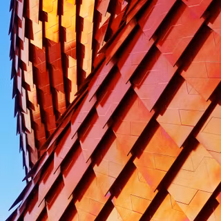 Vanke Pavilion Red Tiles Modern Architecture Pattern