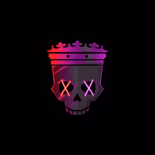 skull neon crown