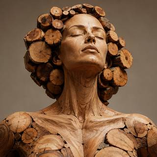 Wood Model Woman