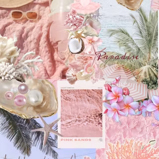Pink beach Summer wallpaper 