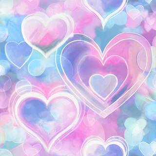 pastel hearts