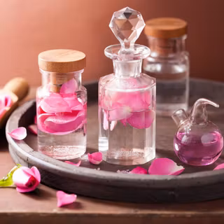 Alchemy And Aromatherapy Set With Rose Flowers