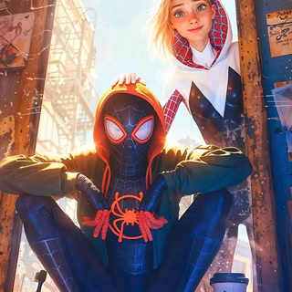 Gwen and Spiderman 