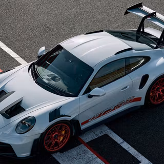 Porsche 911 GT3 RS parked on the track