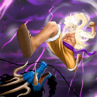 Luffy vs Kaido Dragon Art