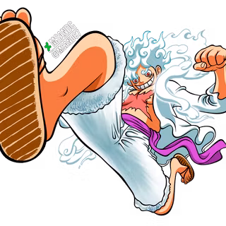Luffy Gear 5 PNG (No BG)