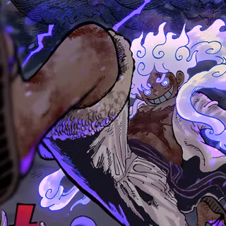 Luffy Gear 5 wallpaper Purple Shade 