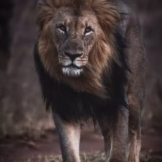 Majestic lion in Masai Mara National Park