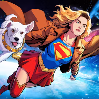 Supergirl X Krypto DC Dark Legion
