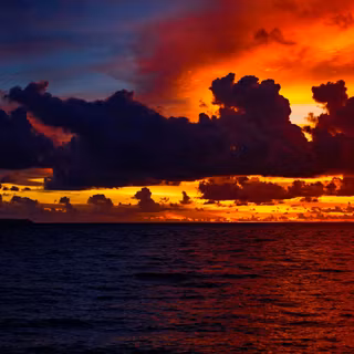 Sunset Over Sea