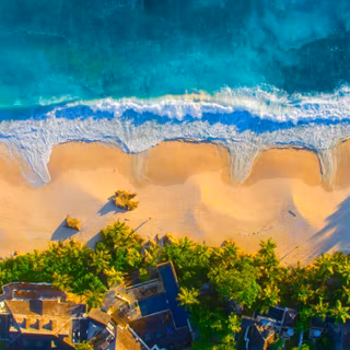 Aerial View of Anse Intendance Beach Mahe Island Seychelles