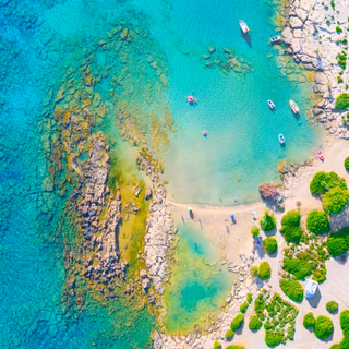 Aerial View of Elafonisi Beach, Crete, Greece
